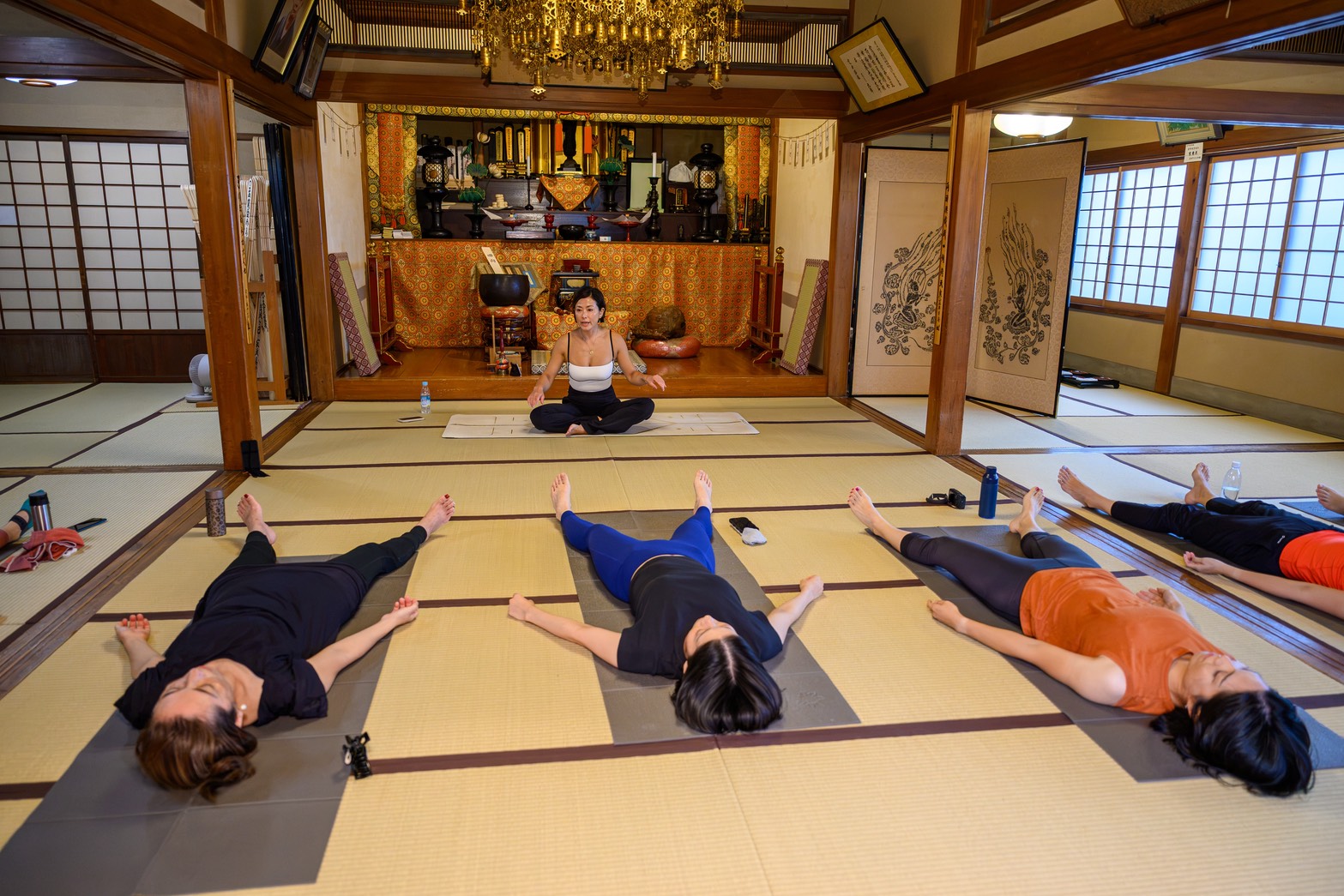 Temple Yoga in Asakusa, Tokyo